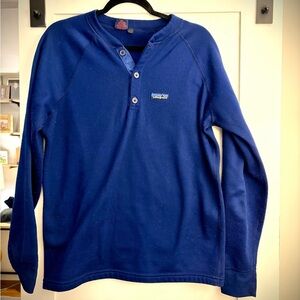 Vintage Patagonia Capilene Blue super warm Long Sleeve Henley Shirt